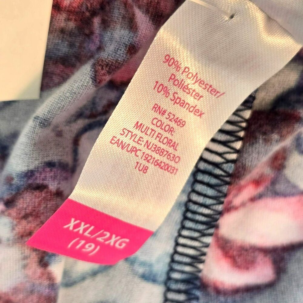 Womens Multi-Color Floral Leggings With Cut-Out Ankle Detail XXL (19) JJ4233 - Picture 5 of 8